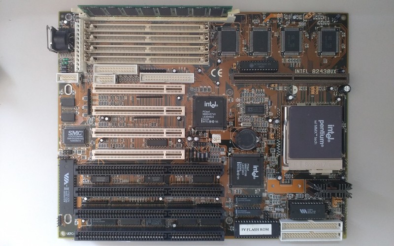 Restored Intel 82430VX Mainboard.